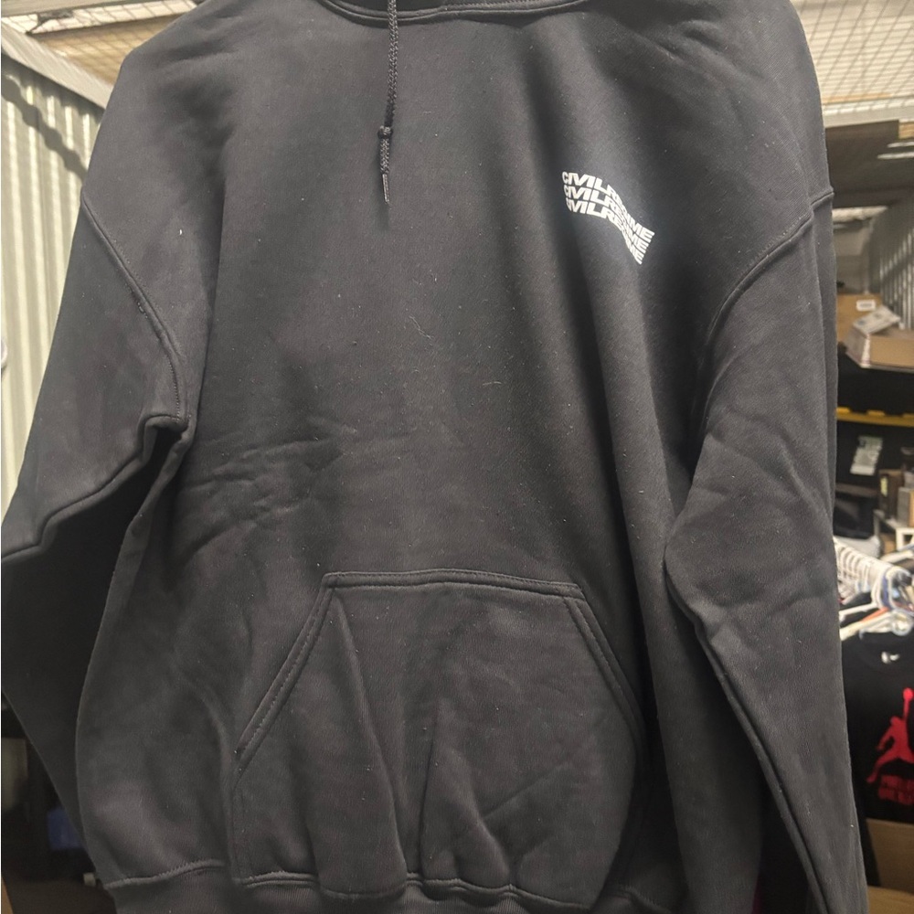 Civil Regime Black Hoodie with White Print